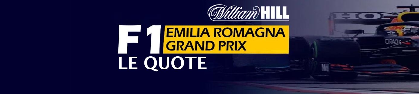 F1, GP dell’Emilia-Romagna: Ferrari sogna a casa, ma Verstappen è favorito su William Hill